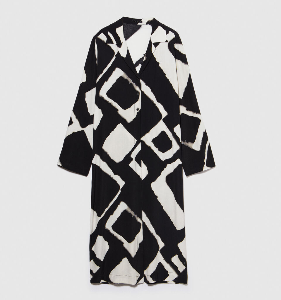 Long printed shirt - women's shirts - Multi-color | Sisley image number 6